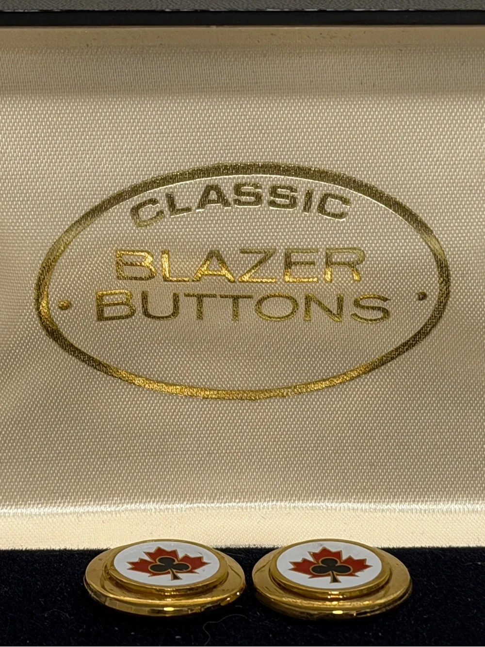 Vintage Classic Blazer Sportscoat Jacket Buttons Set Canadian Maple Leafs 6 pc